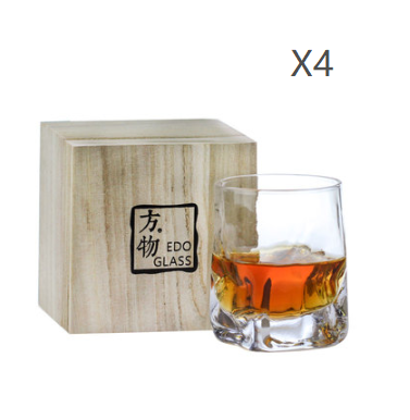 Heat-Resistant Lead-Free Crystal Whiskey Glass Set - Multiple Quantities