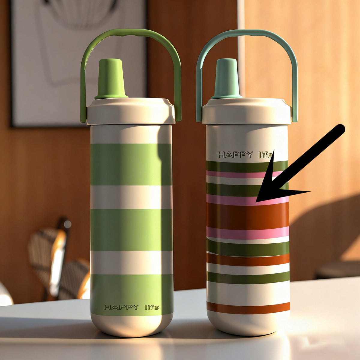Large Capacity Stainless Steel Water Bottle with Handle - Insulated, Leakproof, 750ml
