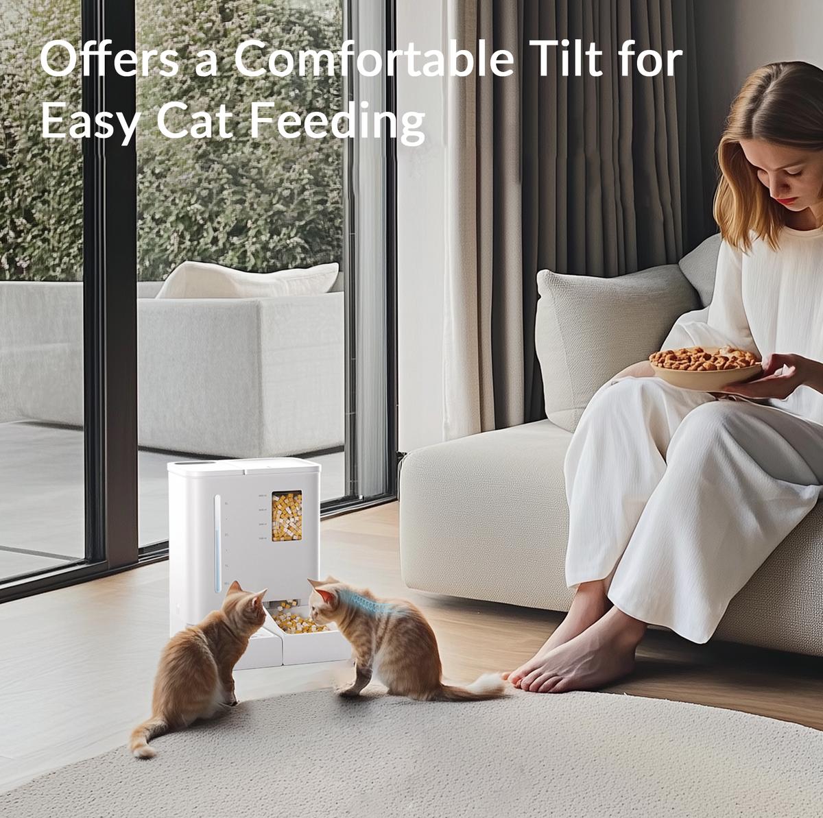 WiFi Automatic Pet Feeder & Waterer Set - 2-Week Capacity, App Control, Detachable & Washable