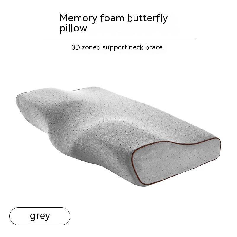 Memory Cotton Butterfly Shaped Pillow for Cervical Support and Neck Care