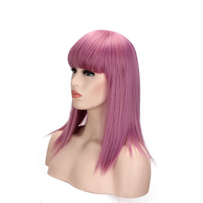 Cosplay Synthetic Wig with Bangs & Long Straight Hair - High Temperature Wire, 47cm or 60cm