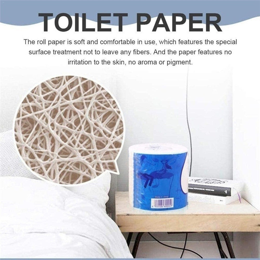Household Toilet Paper Rolls - Soft 3-Ply, Absorbent, Unscented, 8 Rolls