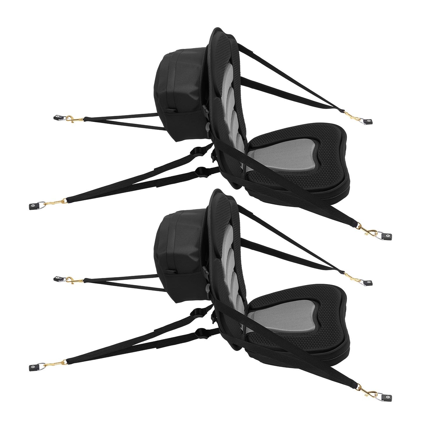 2-Pack Kayak Seat with Back Support and Storage - Soft Padded Cushion for SUP Canoe Fishing Boat