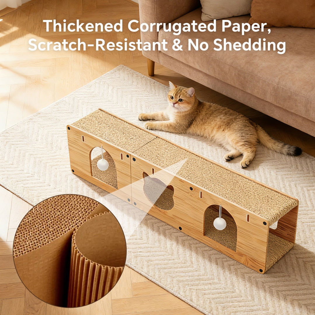 100-Meter Cat Tunnel for Indoor and Outdoor Play - Durable Pet House & Cage