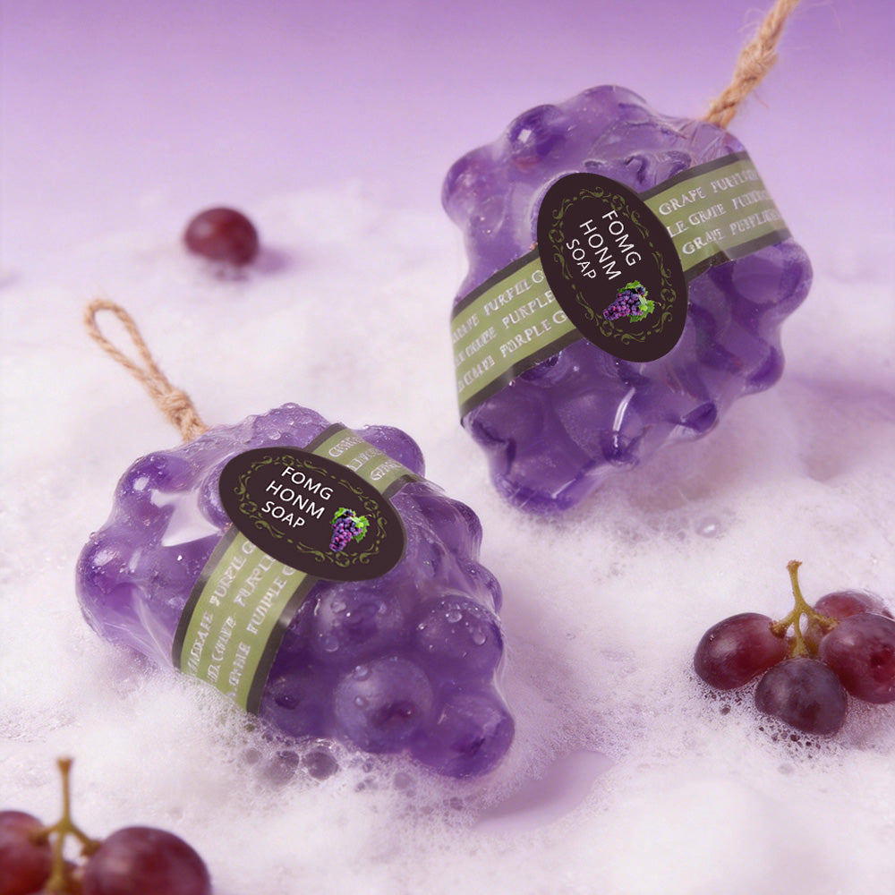 Purple Grape Fruit Soap 95g - Natural Body Care Bar for Skin Refreshment