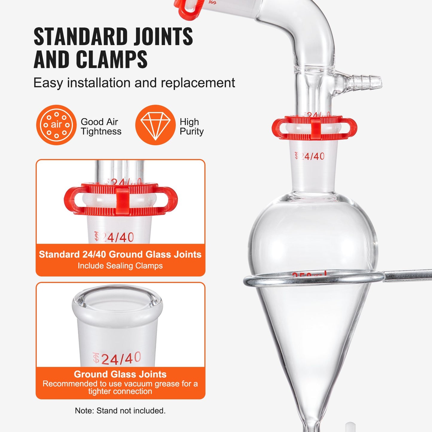 Lab Distillation Kit - 3.3 Borosilicate Glassware, 32 Pcs Set