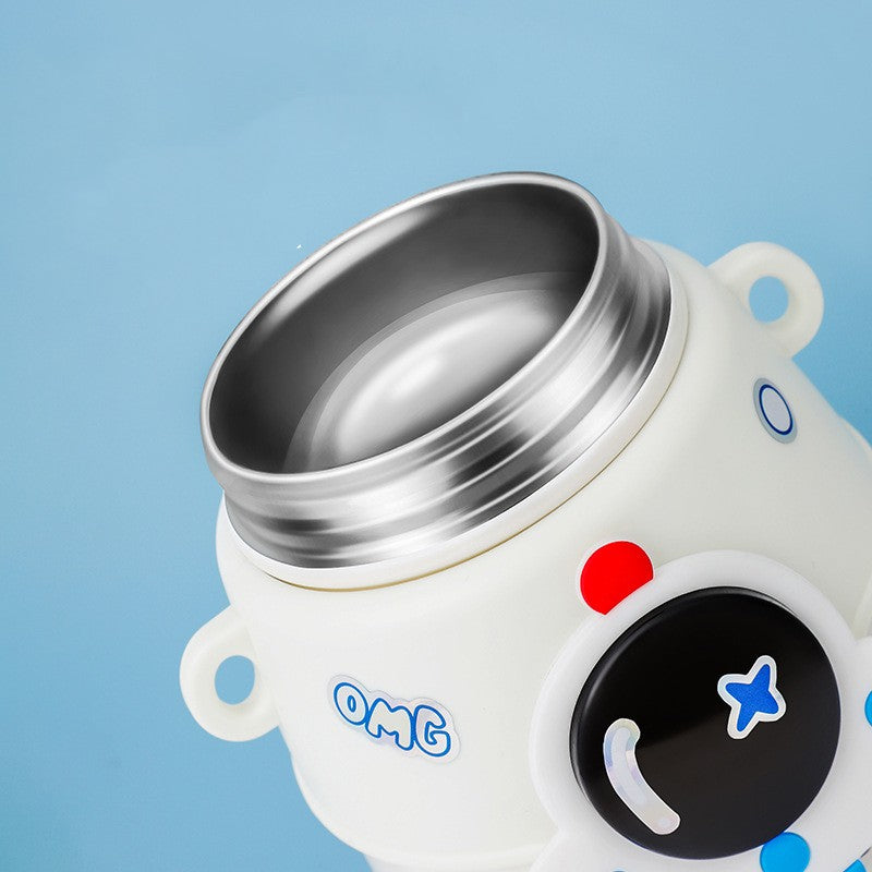 Large Capacity Stainless Steel Insulated Travel Mug - 850ML, Cartoon Design