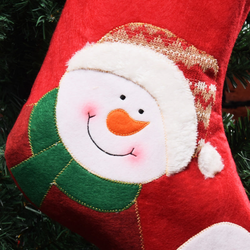 Christmas Candy Bag Snowman Socks Pendant - Festive Holiday Decoration
