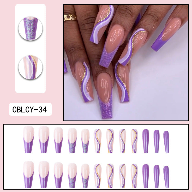 Geometric Aurora Nail Art Patches