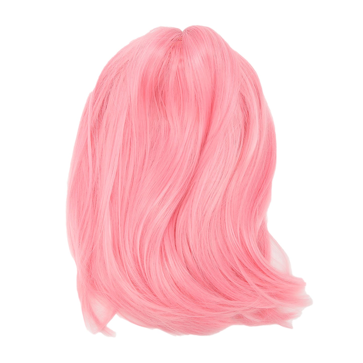Short Pink Bob Wig with Bangs - Fluffy Synthetic Heat-Resistant Hair