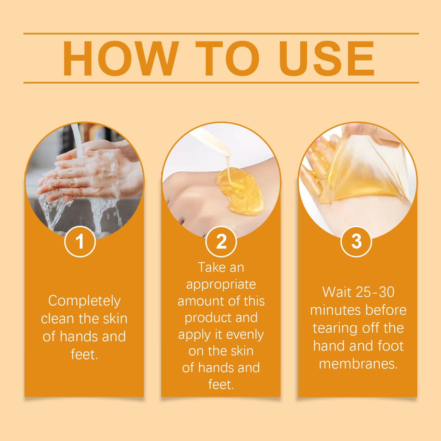 Vitamin C & Turmeric Exfoliating Hand and Foot Mask - Moisturizing Peel-Off