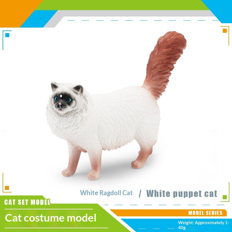 Children's Animal Model Figurines Set - Educational PVC Cat Figures for Kids & Decor
