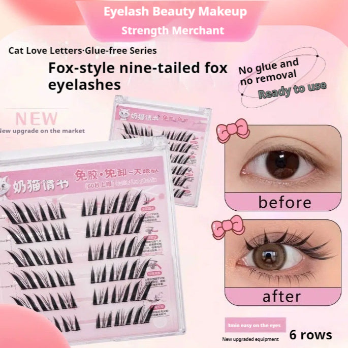 Self-Adhesive False Eyelashes - High-Quality Soft Eye Makeup Lashes