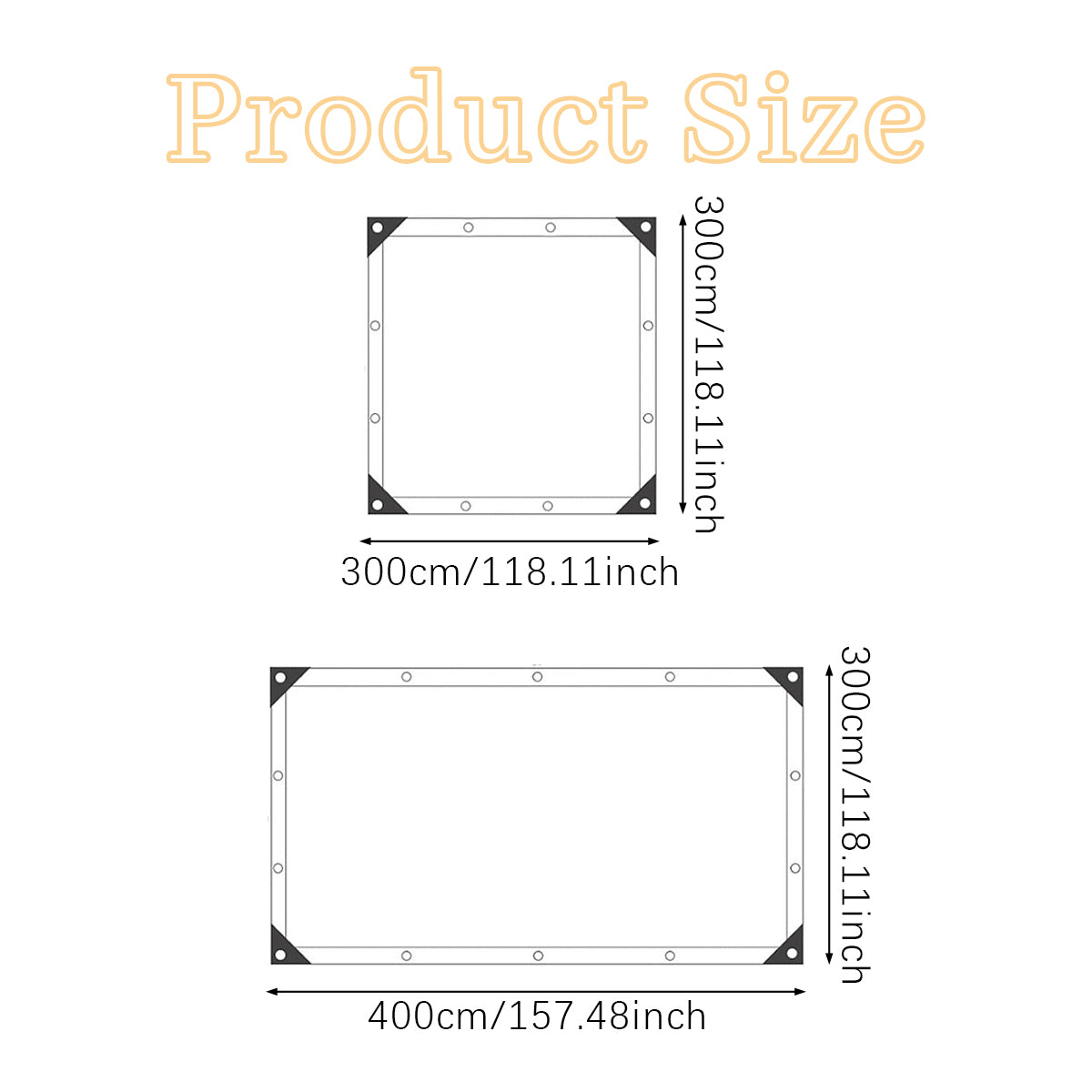 Outdoor Sunshade Net - 3x4 Meters with 4 Hooks
