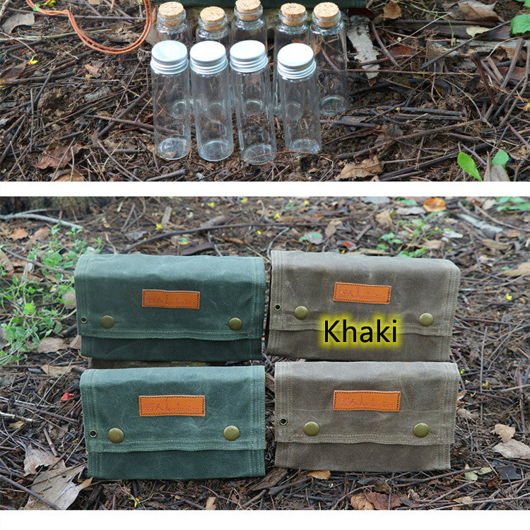 Outdoor Camping Glass Seasoning Bottle Set Portable Home Storage