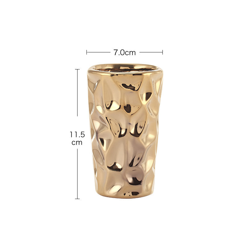 Golden Ceramic Bathroom Toilet Set - 4-Piece Home & Garden Accessory