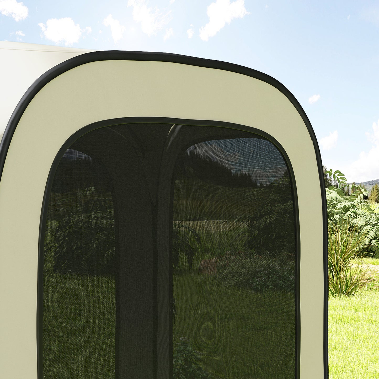 11x11ft Portable Pop Up Gazebo Screen Tent - Beige