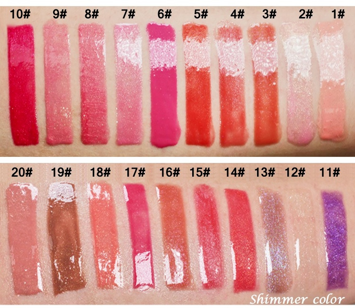 Unisex High Gloss Lip Gloss Set - Pearlescent Lip Glaze in Stand-Up Pouch