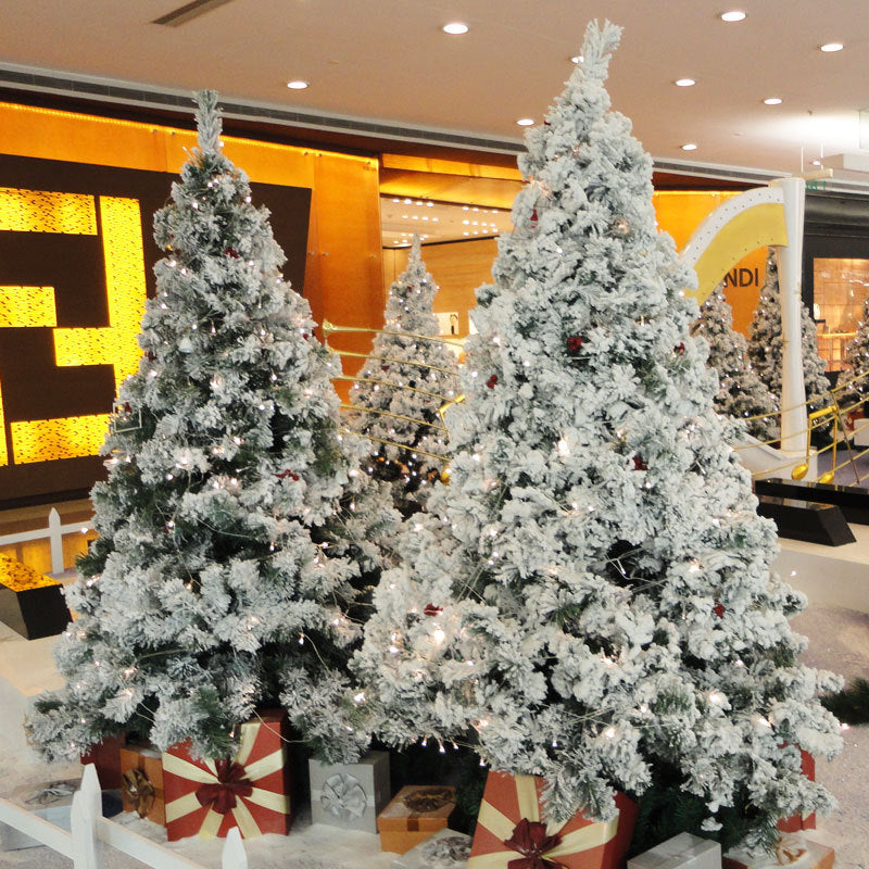 Artificial Christmas Snow Tree Decoration 60cm Flocking Holiday Decor