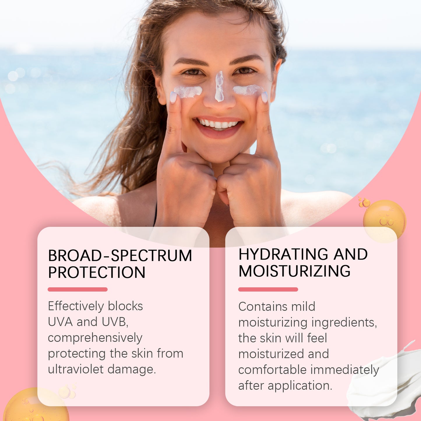 SPF 50 Sun Protection Stick - Moisturizing Water-Resistant Body Sunscreen