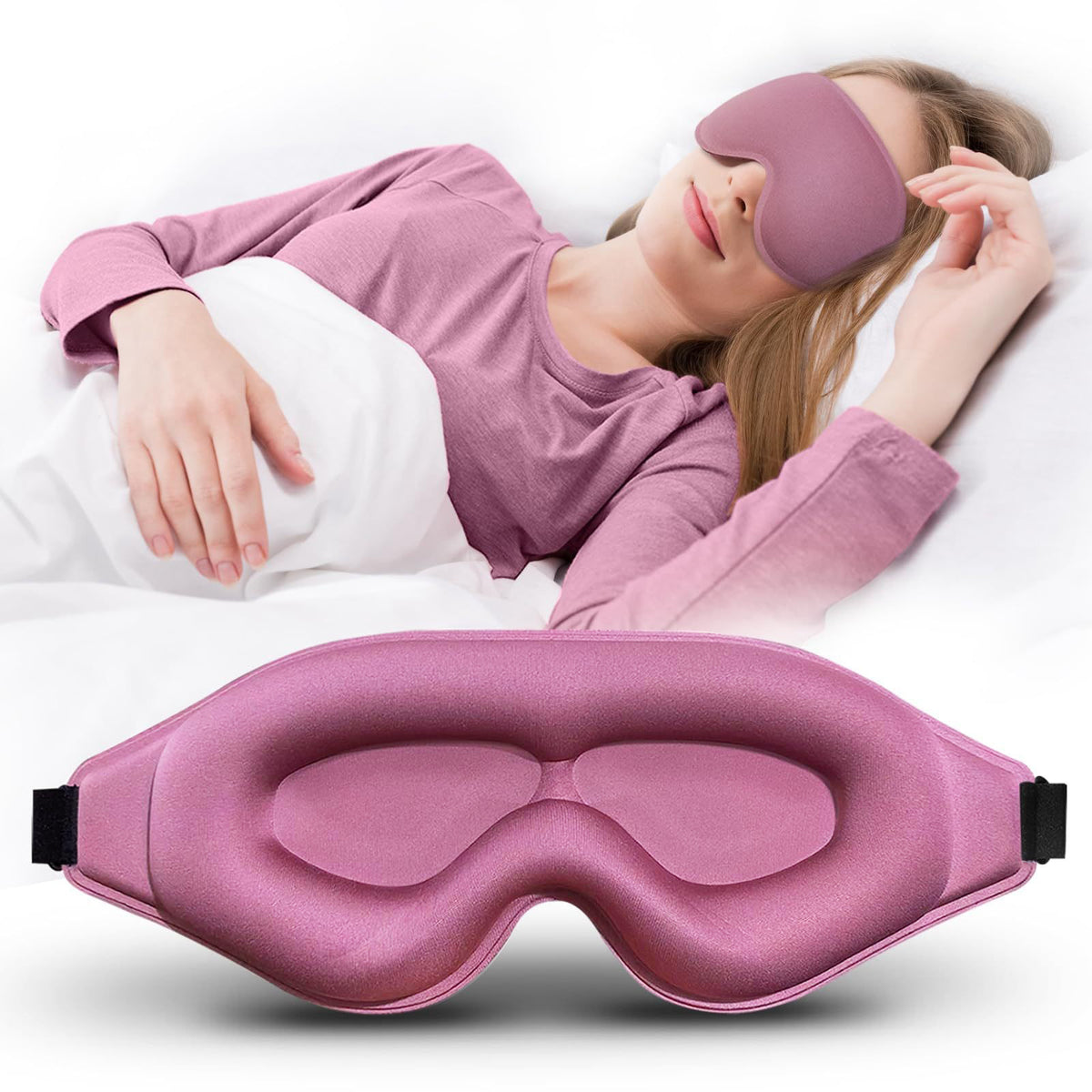 3D Breathable Sleep Eye Mask - Memory Foam