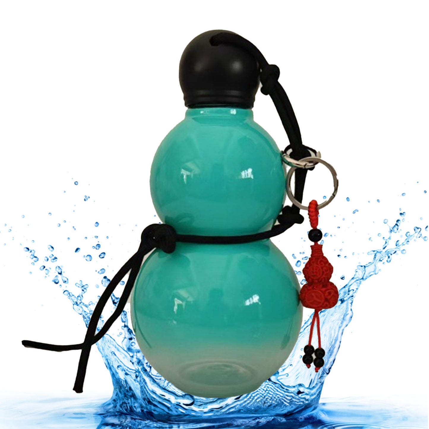 Gourd Style Insulated Water Bottle - 800ml Portable Light Blue