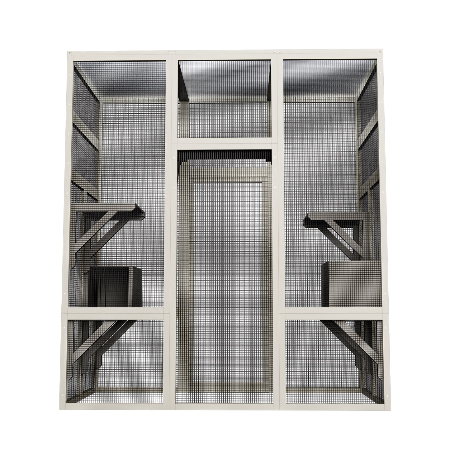 Large Outdoor Wooden Cat House with Platforms Waterproof & UV-Resistant