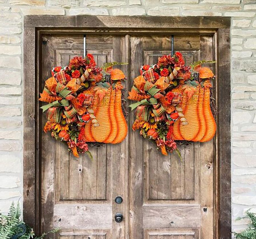 Orange Pumpkin Garland Holiday Decoration for Home & Garden