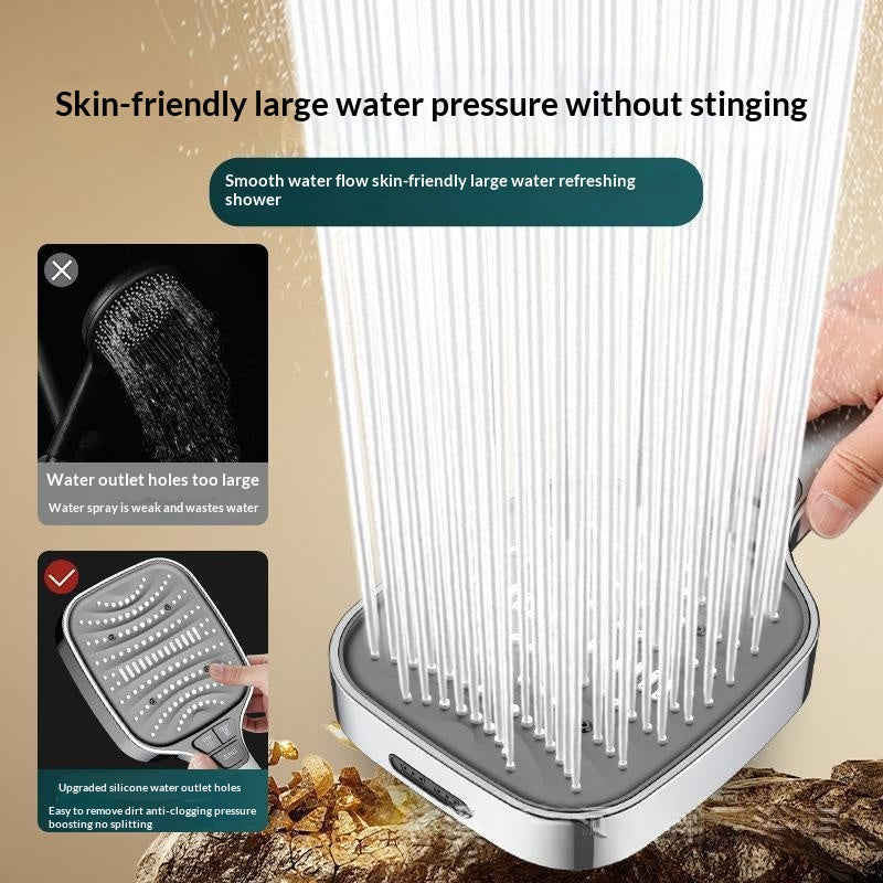 Square Pressurized Shower Head with 1.5m Pipe & Brackets - Multiple Styles
