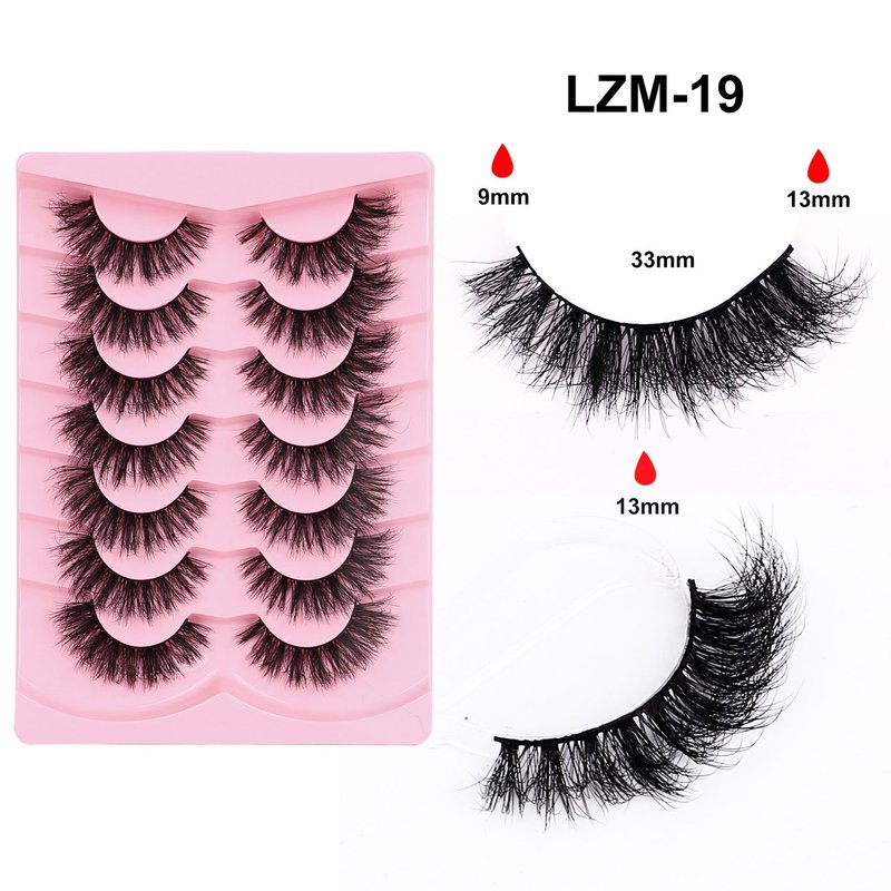 Dramatic 3D False Eyelashes for Voluminous, Fishtail, Tousled Look – Multiple Colors