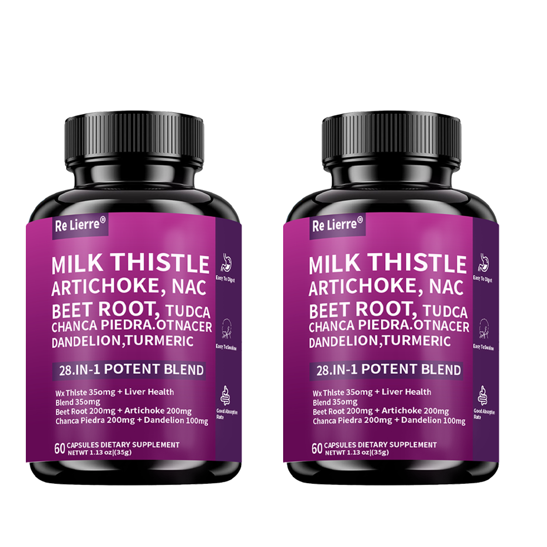 Milk Thistle & Herbal Liver Support Supplement - 60 Capsules