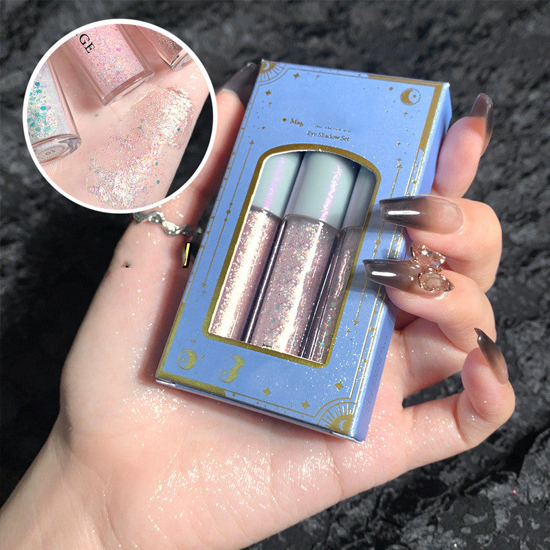 Liquid Eye Shadow with Pearl Finish - 3 Colors, Avant-Garde & Glam Style