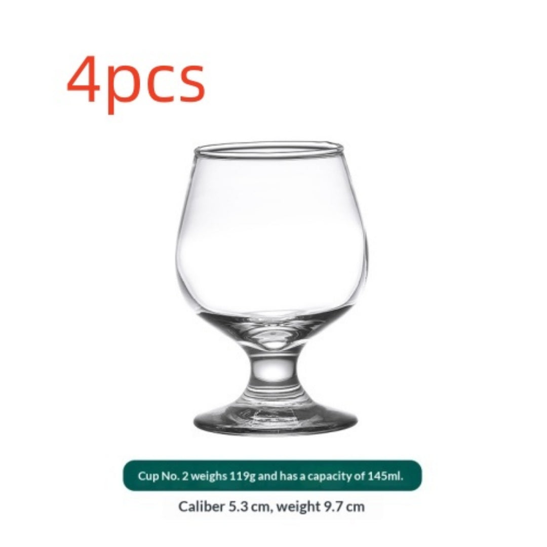 Short-Stemmed Wine Glass Set - Multiple Sizes & Quantities for Red & Brandy