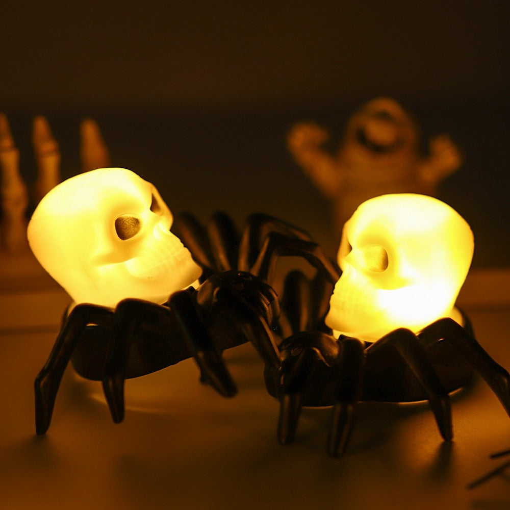 Halloween Spider Skull Night Light - Bedside Decor Lamp with Variants