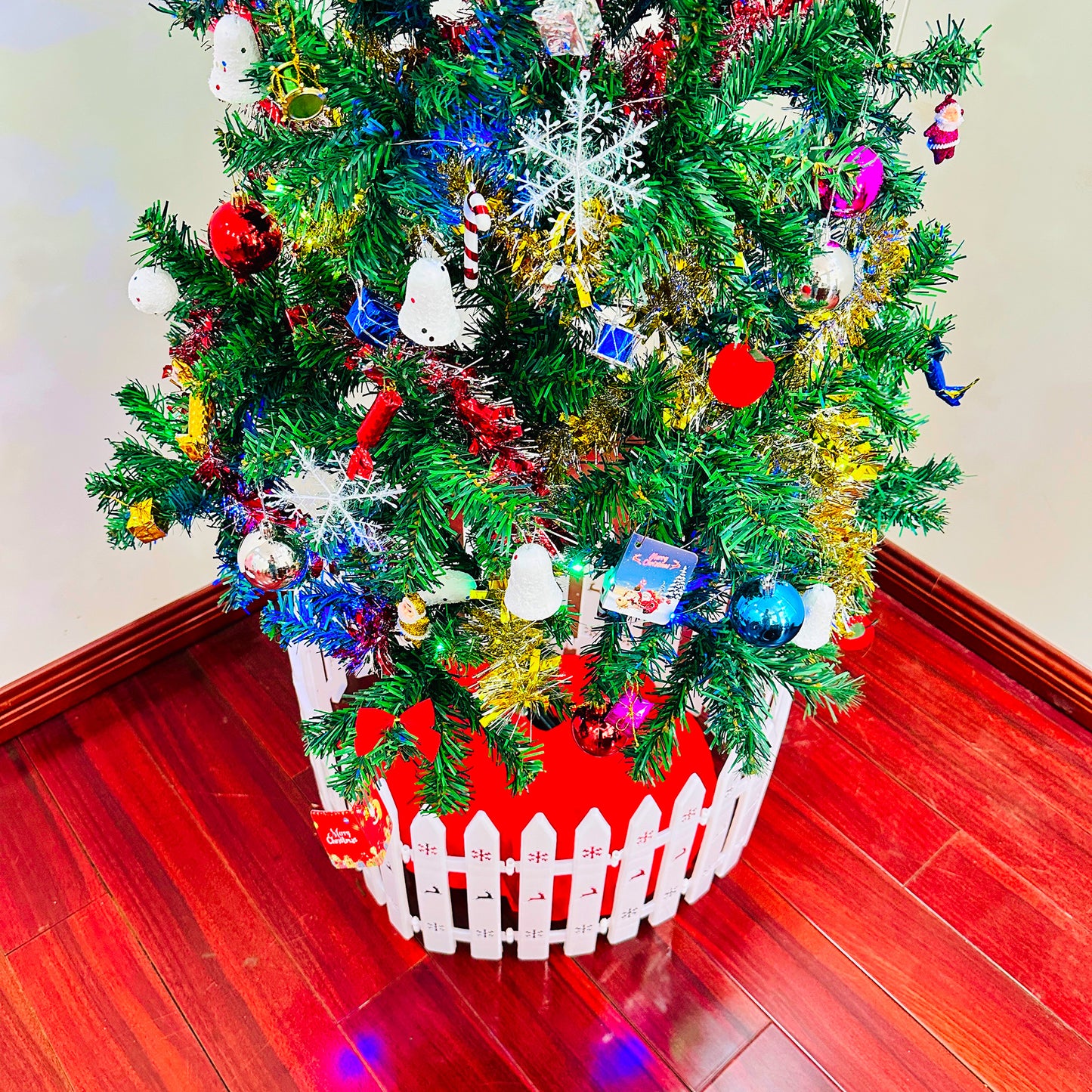 5ft Green Artificial Christmas Tree with LED Lights & Skirts