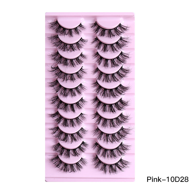 Natural Thick Curly False Eyelashes 10 Pairs Assorted Styles