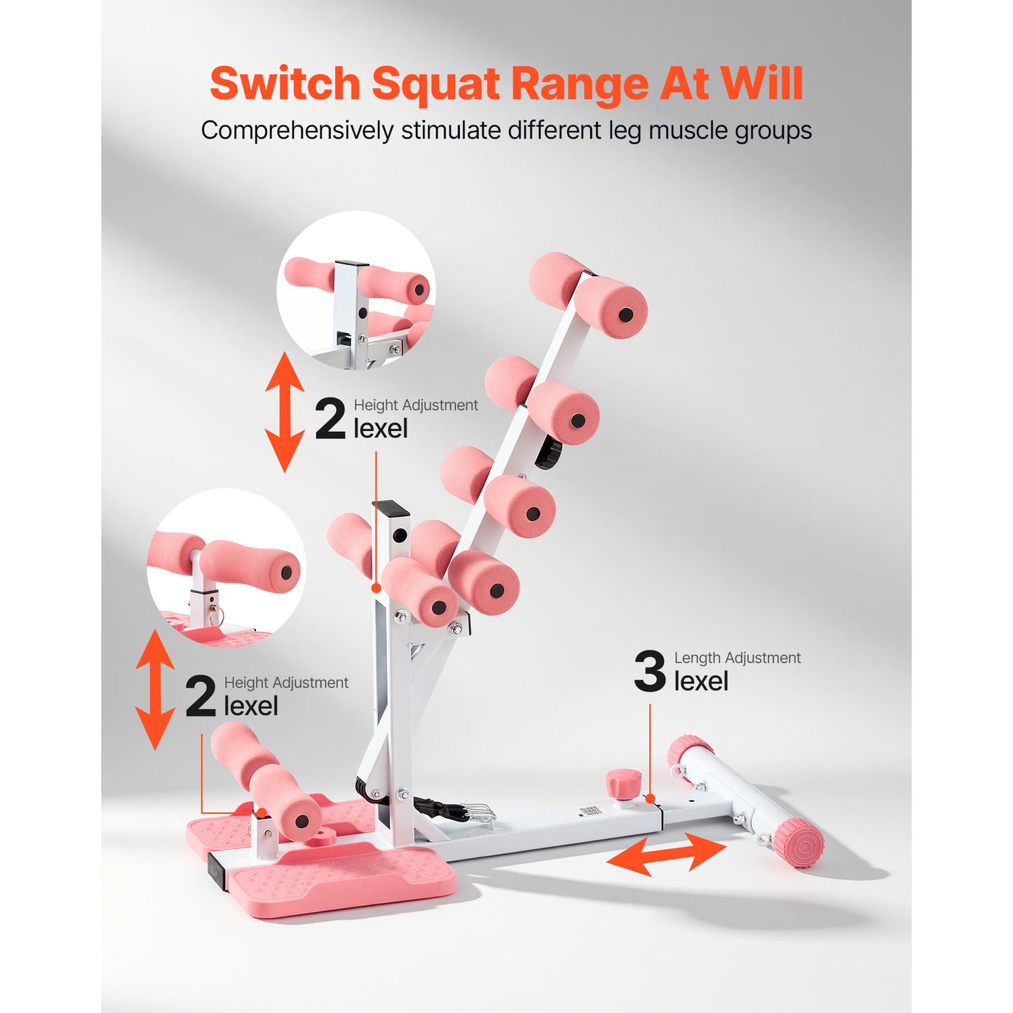 Adjustable Glutes & Leg Workout Machine with Resistance Bands for Home Gym