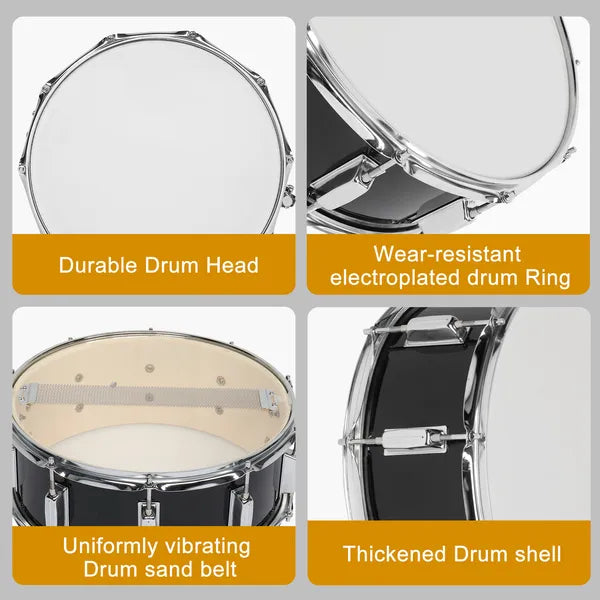 14 x 5.5 Inch Snare Drum Set with Stand, Bag & Accessories