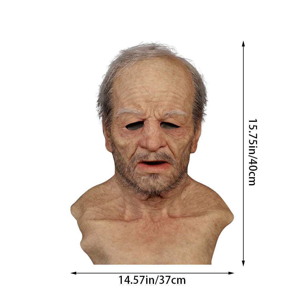 Ultra-Soft Halloween Mask Realistic Rubber Face Cover for Party & Costume