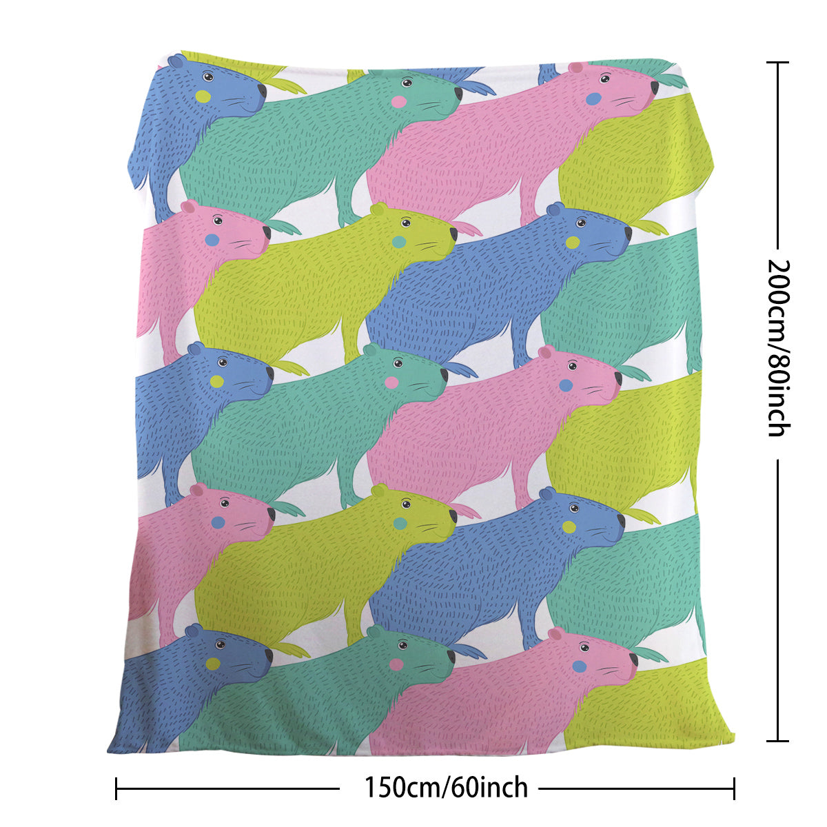 Cute Flannel Cartoon Dolphin Pet Blanket - Soft & Fluffy Outdoor & Home Use