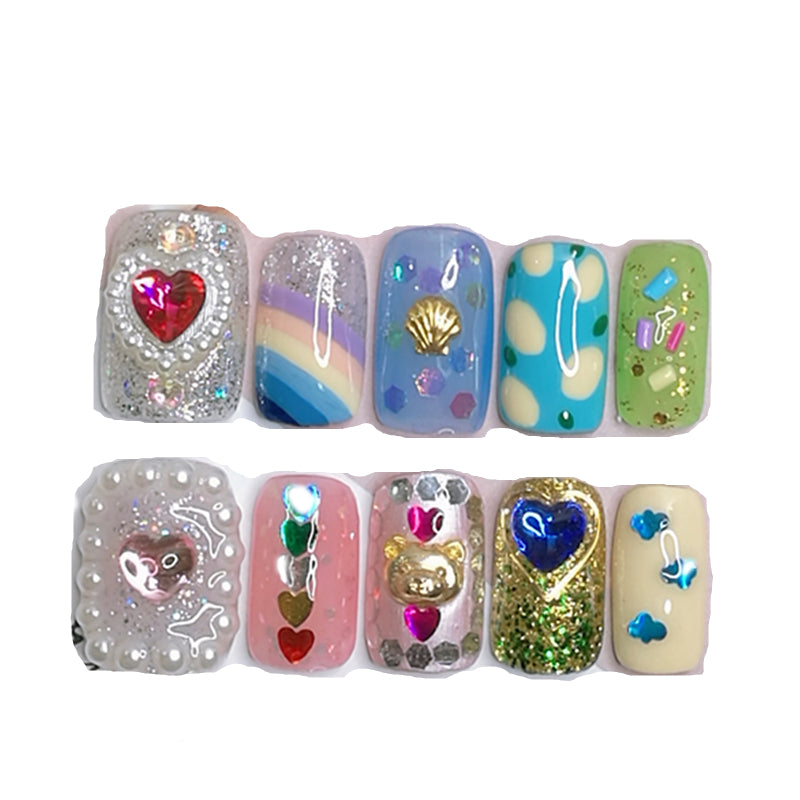 Nail Art Tips Fake Nail Tips Plastic False Nails for Manicure - Customizable Size