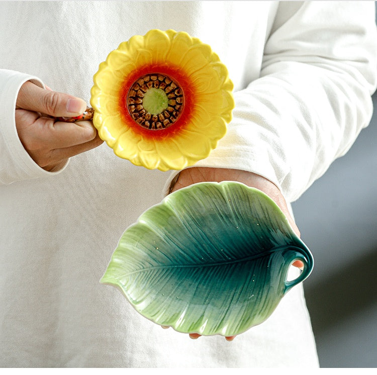 Handmade Enamel Ceramic Coffee Cup with Plate and Spoon - Latte Art Drinkware