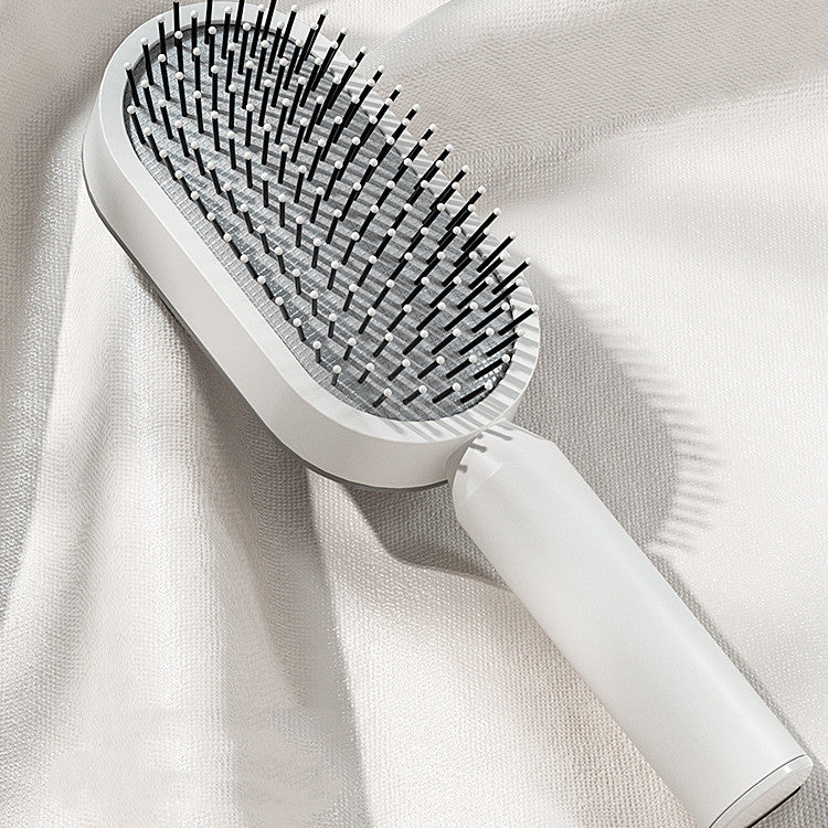 Self-Cleaning Hair Brush with 3D Air Cushion for Scalp Massage & Detangling