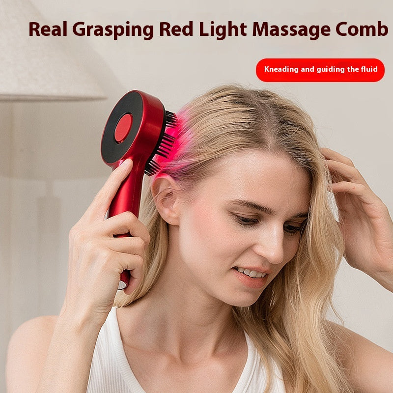 Electric Red Light Scalp Massage Comb Hair Growth