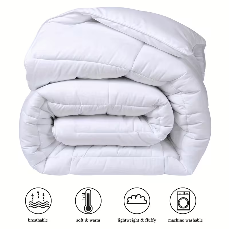All Season Cooling Comforter - Premium Down Alternative Duvet Insert - Reversible Design