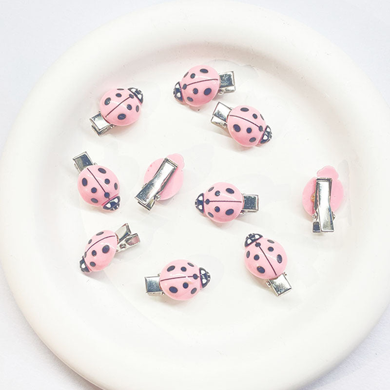 Creative Quirky Korean-Style Faux Ladybug Hair Clip Set for Women