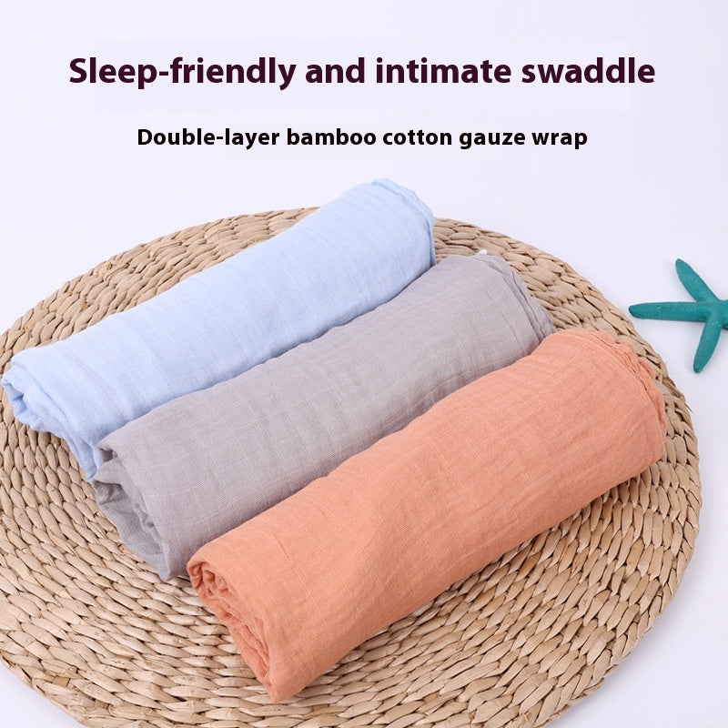 Infant Double-Layer Gauze Blanket - Soft Breathable Baby Bedding 120x120cm