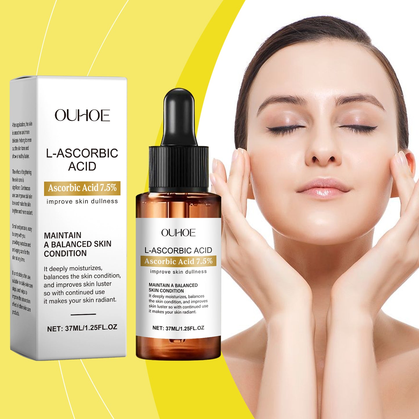 Moisturizing Facial Essence with Vitamin E and Mint Extract - 37ml