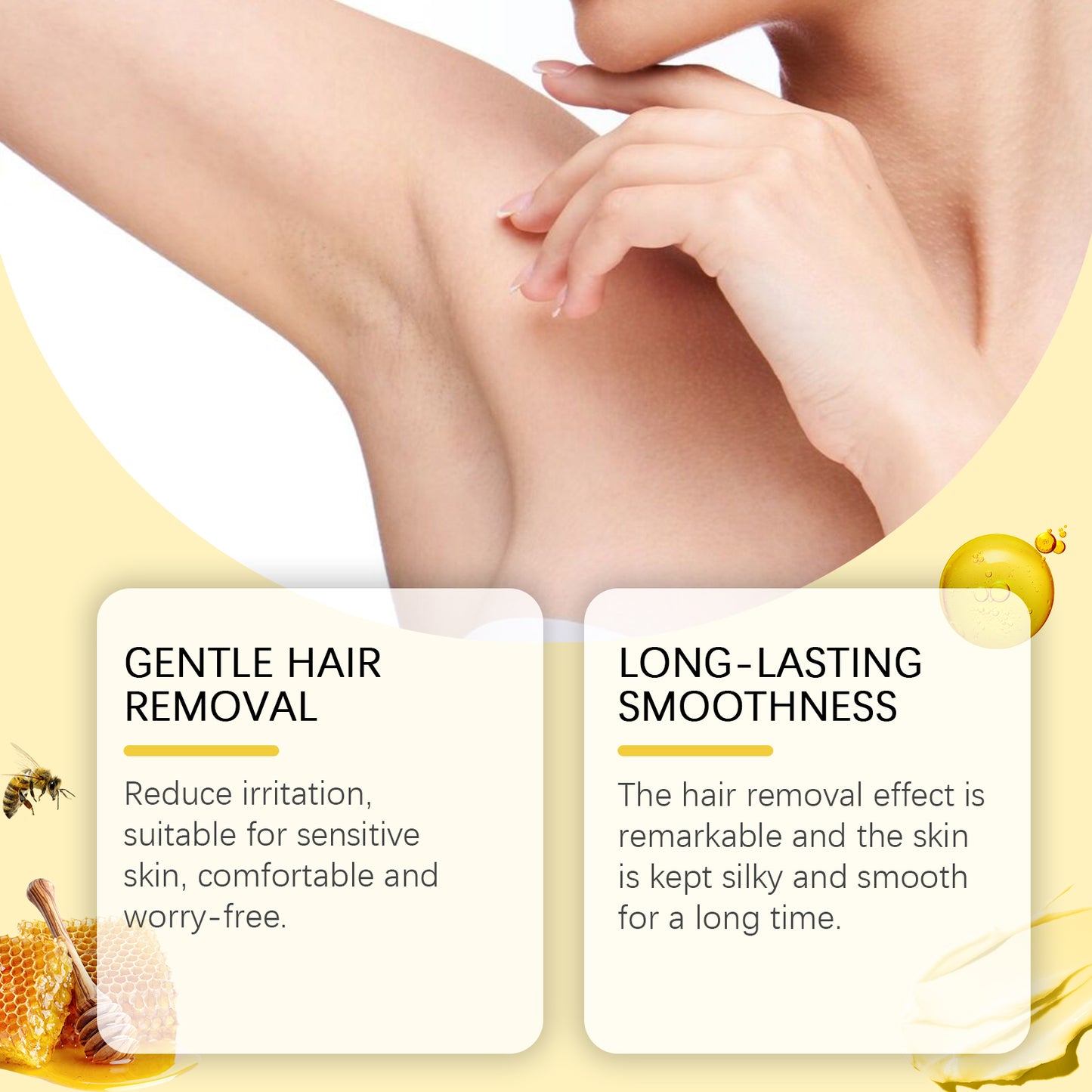 Bee Venom Moisturizing Hair Removal Cream - Gentle Body Depilatory
