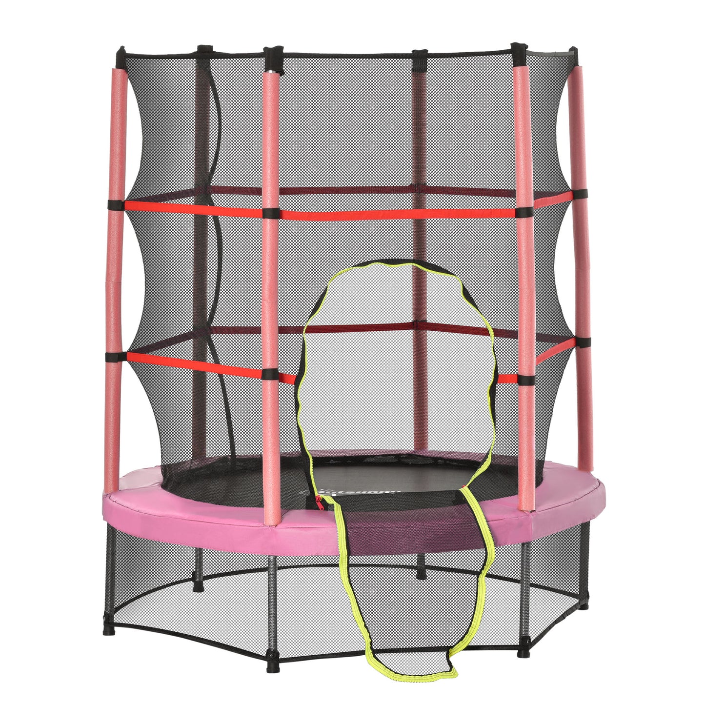 5FT Kids Trampoline with Enclosure Net - Pink, 3-6 Years